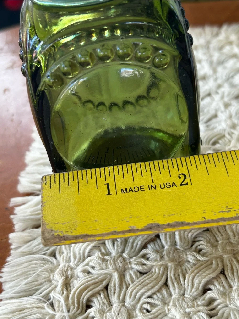 Vintage Avon Green Glass Whale Oil Lantern